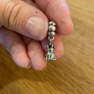 Silver Dress Bracelet Charm